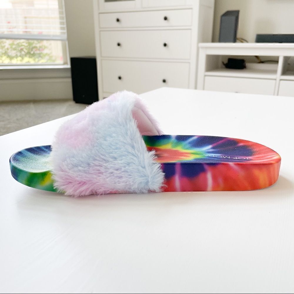 Top Moda Rainbow Plush Slide Sandal Cab-99 - Picture 3 of 8